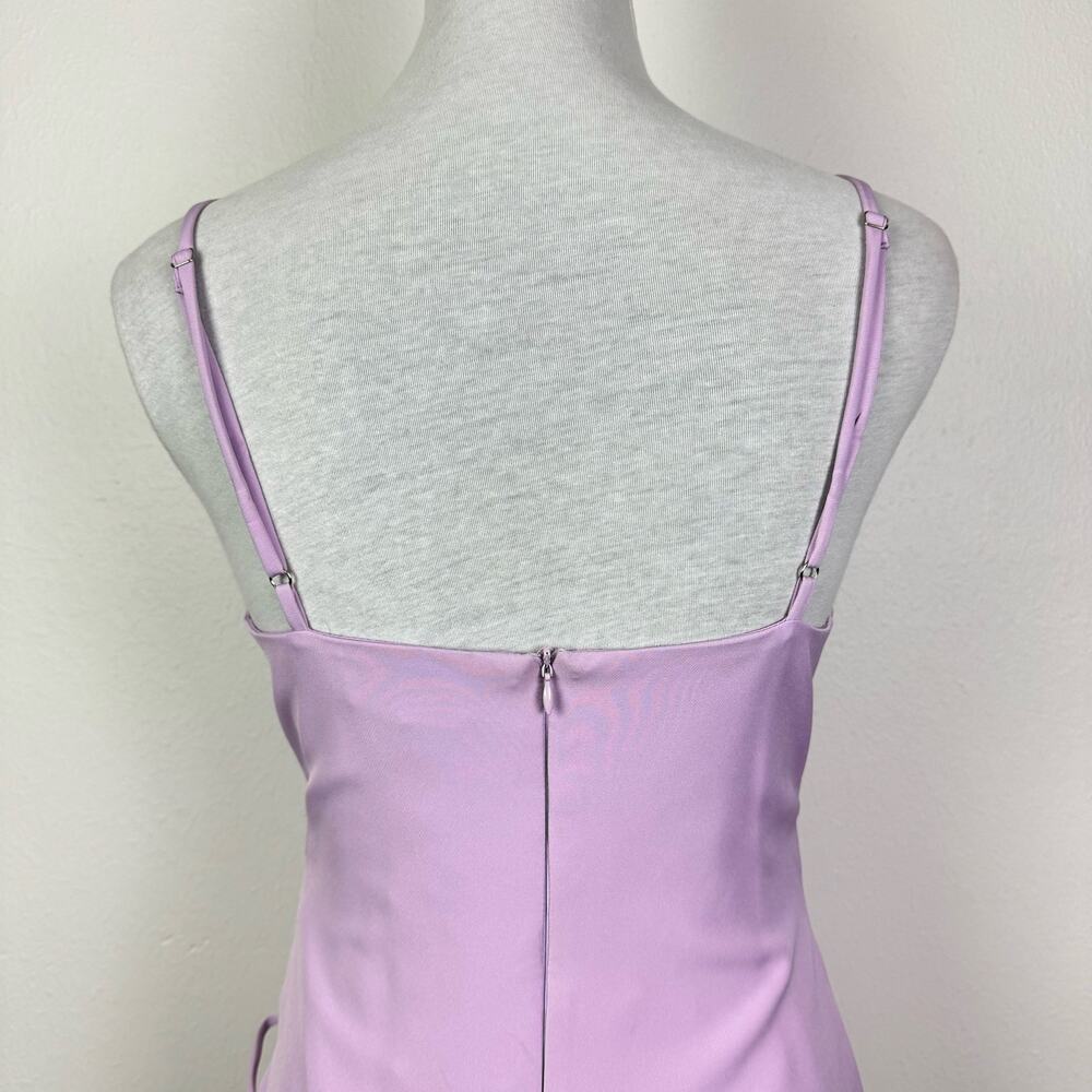 4SI3NNA | NWT Swipe Right Cassie Lilac Purple Mini Faux Wrap Dress - Picture 7 of 13